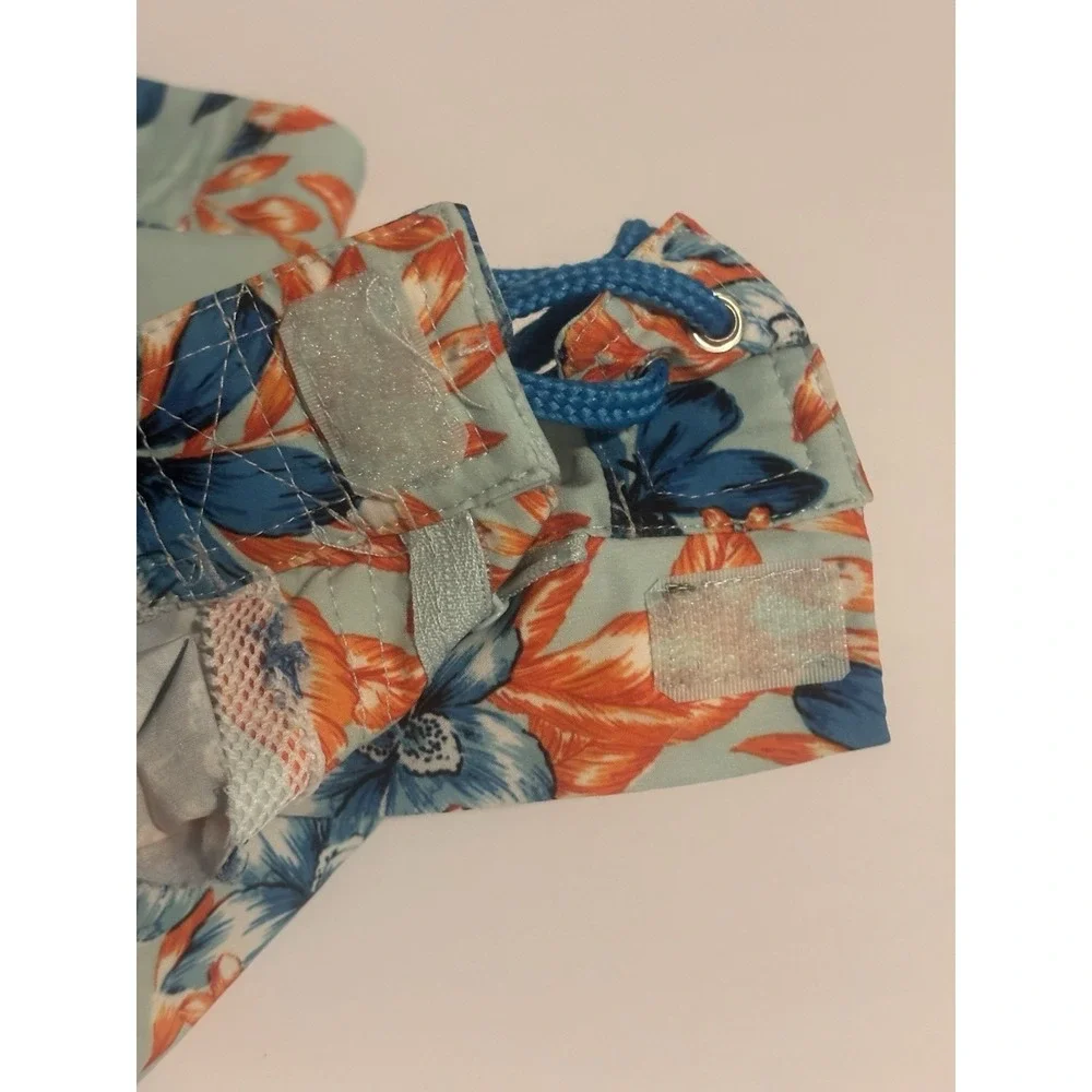 Crown‎ and Ivy Swim Trunks Men's XL Mesh Lined Board Shorts Blue Palm Trees